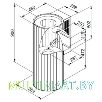 Вытяжка MAUNFELD Adelaide 39 Wall (черный) картинка 13